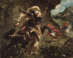 EUGENE DELACROIX-18XXLA CHASSE AUX TIGRES
